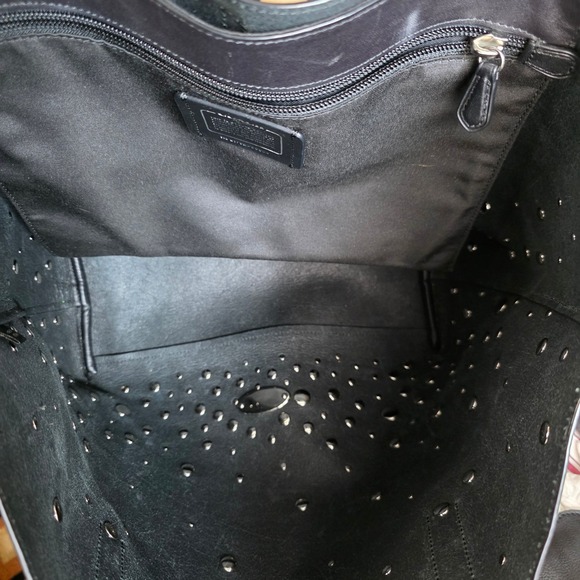 Coach Market Tote Star Rivet Leather Studded Shoulder Bag 59504 Graphite Gray - Picture 14 of 16